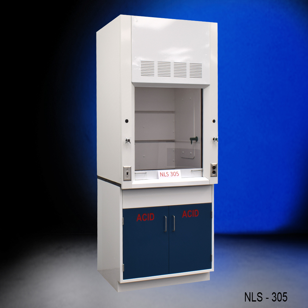 3' Chemical Fume Hood W/ ACID Base Cabinet (NLS-305) - NLS